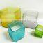 Frosted glass square candle holders scented