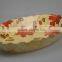 Cheap Color Oval Painted Wave Bamboo Woven Bowl Salad Cold Dish Bread Plate