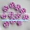 Factory Price Fashion 13mm Matt Flower Resin Beads Acrylic Floral Beads