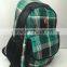 2016 Fashion & Concise Plaid Sport Backpacks for Outdoor Activities,green,YX-SP-06