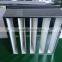 Compact ventilation air filter V bank hepa air filter
