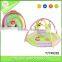 Folding baby playing gym mat with rattle toys,Musical baby activity mat, baby play mat