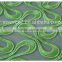 Fashion design mesh embroidery lace fabric emerald green for garment