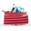 Rainbow Pencil Case, Red & Silver, 7.87"x1.2"x4.72" / 20x3x12cm