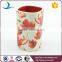 Red flower promotional gifts ceramic square bathroom set