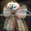burlap lace table sash for chair cover ,wedding