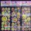 EMOJI SMILEY FACE childrens Puffy PVC Stickers 12 Packs 3 Different 4 Of Each