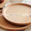 Food Serving Non-slip Round Shape Wooden Tray