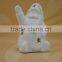 santa claus shape ceramic christmas figurine with LED light for porcelain fire