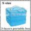 3-layer Clear Portable Tool Toys Organizer Cosmetic Adjustable Plastic box storage