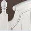 White PU painting High quality Rubber solid Wood Furniture bed in American Leisure style