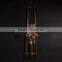Nature Black Bamboo Poles Ladders With Flowers for Home And Garden Decoration