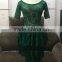 Dark green short sleeve dance dress for sale QQ043