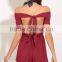 new design off shoulder holiday playsuit fashion rompers jumpsuits for women