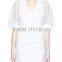 korea style fashion design lady custom bell sleeve mesh knit sweater