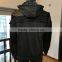 Stock winter fleece hood pu leather men jacket fur linning