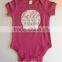 Summer Short Sleeve Custom Organic Cotton Bodysuit For Baby
