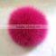 Myfur Customized Dark Grey Real Fox Fur Bobble Attached Hat or Bag Charm Keychain