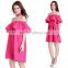 New Fashion Off-shoulder Ruffled Neckline Dress Body con Party Dress For Wholesale 2017