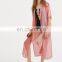 Tassel tie front roll sleeve slit beach kimono