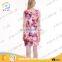 Clothing manufacturer korean dresses sleeveless new fashion floral print lady dress facctory price WP8884