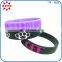 High quality 220mm embossed blue promotional wristbands