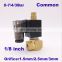 GOGO General Purpose Direct acting Brass Small Gas electric 3 way solenoid valve 12V DC 1/8" BSP 1.5/2.5/3mm NBR Seals common
