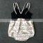 Wholesale new arrival gallus floral pattern cute beautiful Baby Girl Romper