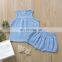 Children's suit summer cotton and linen breathable multicolor vest for boys and girls + large PP two-piece baby shorts