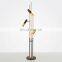 European Post Modern Gold and Black Standing Lamp Three Heads Metal Tube Led Floor Lamp for Living Room Bedroom