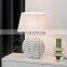 European style retro desk lamp hand-carved design white ceramic table lamp for hotel bedroom