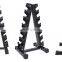 Commercial Fitness Free Weight Gym Body building Equipment 6 or 3 pairs Upright Dumbbell Rack