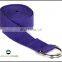 Yoga strap with metallic adjuster buckle Multi-color customized cotton yoga belt Indian supplier