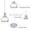 Modern Colored Clear/Amber/Smoke Decorative Glass Pendant Light E27