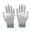 Custom Logo Work Gloves Machine Knitted Shell Black PU Gloves PU Grip Glove for Automotive Industry