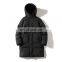 Large-size hooded cotton-padded jacket winter plus fertilizer to increase long cotton-padded jacket loose warm bread clothing