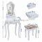 With mirror pretty rose motif Dresser Wall-fixed Dressing Table set