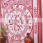 Indian Tapestry Cotton Red Compass Zodiac Print Vintage Wall Hanging Tapestries Throw Bedsheet