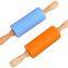 Baking Tools Non Stick Silicone Rolling Pin with Rubber Wood Handle Rolling Stick