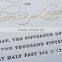 Letterpress and Gold Foil Printing Invitations