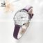 SHENGKE SK0153L Woman Casual Watch Make Your Logo Leather Watch For Females OEM Logo In Quartz Watches