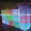 Rechargeable Illuminated led cube kit plastic cube chair lighted led cube chair outdoor seating for living room LTT-C500