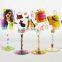 CE/EU/FDA/SGS/LFGB HIGH QUALITY HAND PAINTING WINE GLASS