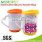ceramic sublimation mug wrap factory, 11oz heart handle ceramic sublimation mug