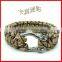 fashion 2 color gold adjustable stainless steel paracord bracelet buckle