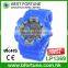 LP1369 2016 Fashion Stainless Steel Case Back Digital Silicone Rubber Watch