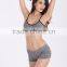 Hottest Ladies Seamless Melange Bra Top With Lace And Boyshort