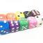 16mm custom acrylic 6 sided colored normal dot dice game set