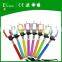 Colorful wireless self camera monopod selfie stick with custom logo for ios and android