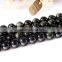 Authentic obsidian beads for jewelry making with Rainbow eye
